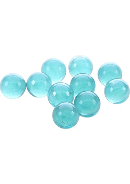 10 Adet Mermerler 16MM Cam Bilyeler Knicker Cam Topları Dekorasyon Rengi Nuggets Oyuncak Açık Mavi (Yurt Dışından)