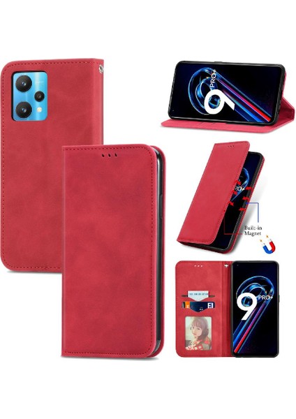Realme 9 Proplus 5g Cüzdan Basit Iş Fermuar Deri Kılıf (Yurt Dışından)