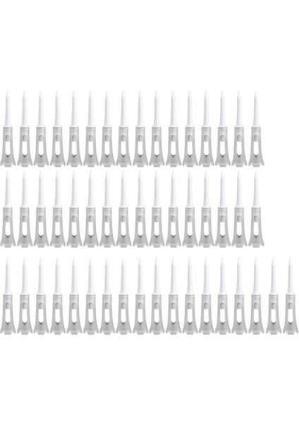 50 Adet Golf Topluğu Çift Katmanlı Plastik Top Tee Yumuşak Düşük Direnç Golf Koltuk Golf Eğitim Aracı Beyaz (Yurt Dışından)
