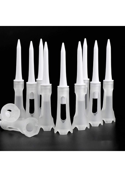 50 Adet Golf Topluğu Çift Katmanlı Plastik Top Tee Yumuşak Düşük Direnç Golf Koltuk Golf Eğitim Aracı Beyaz (Yurt Dışından) fiyatları