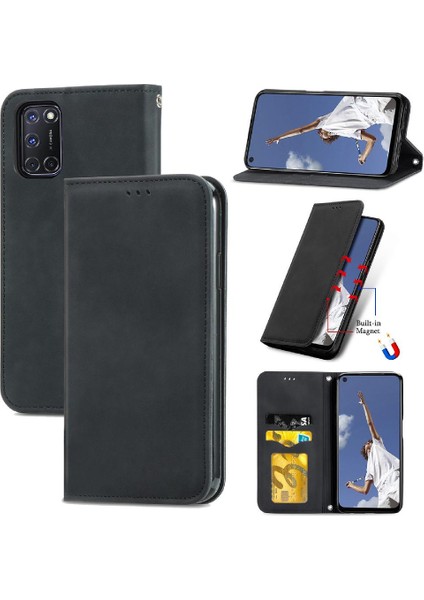 Oppo OPPO/A72/A92 Fermuar Cüzdan Deri Kılıf Kordon Basit (Yurt Dışından)