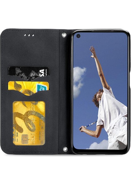 Oppo OPPO/A72/A92 Fermuar Cüzdan Deri Kılıf Kordon Basit (Yurt Dışından)