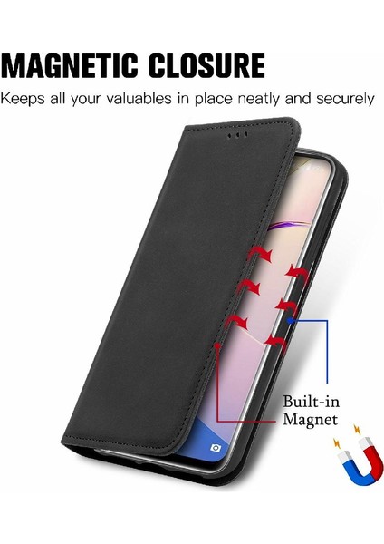 Oukitel C21 Pro Kordon Fermuar Deri Kılıf Cüzdan Için Kılıf Basit (Yurt Dışından)