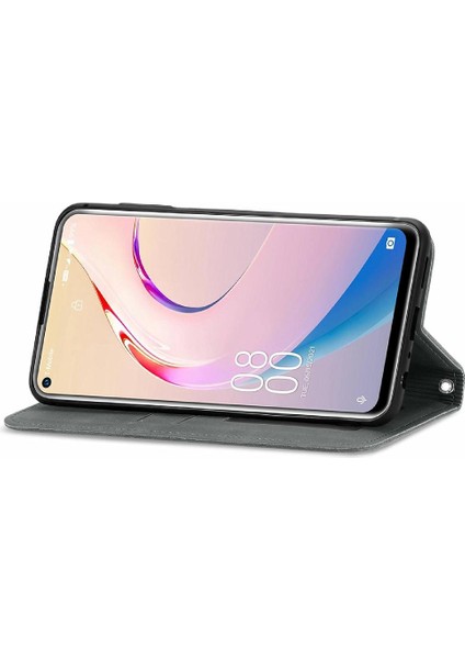 Oukitel C21 Pro Kordon Fermuar Deri Kılıf Cüzdan Için Kılıf Basit (Yurt Dışından)