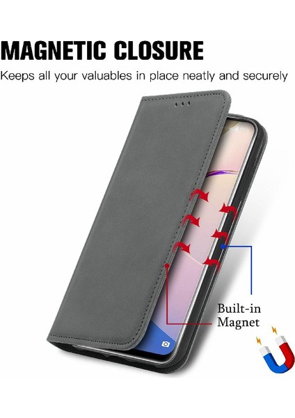 Oukitel C21 Pro Kordon Fermuar Deri Kılıf Cüzdan Için Kılıf Basit (Yurt Dışından)