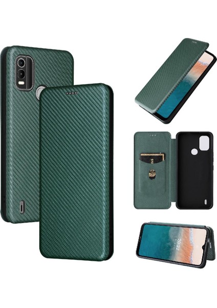 Kart Tutucu Karbon ile Nokia C21 Artı Deri Folio Flip Case Için Kılıf (Yurt Dışından) fiyatları