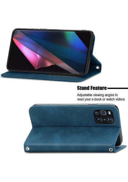 Oppo Bulmak Için Kılıf X3 Pro Cüzdan Kordon Fermuar Basit Iş Deri (Yurt Dışından) modelleri