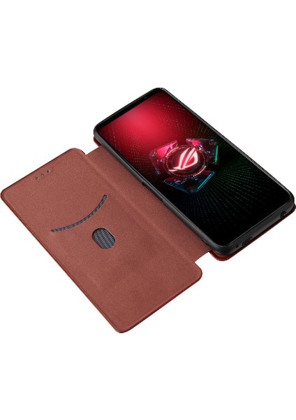 Kart Tutucu Kartı ile Asus Rog Telefon 5 Deri Folio Flip Case Için Kılıf (Yurt Dışından)