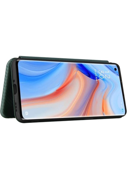Kart Tutucu Kickstand Kart Ekleme Karbon ile Oppo Reno5 5g Için Kılıf (Yurt Dışından) modelleri