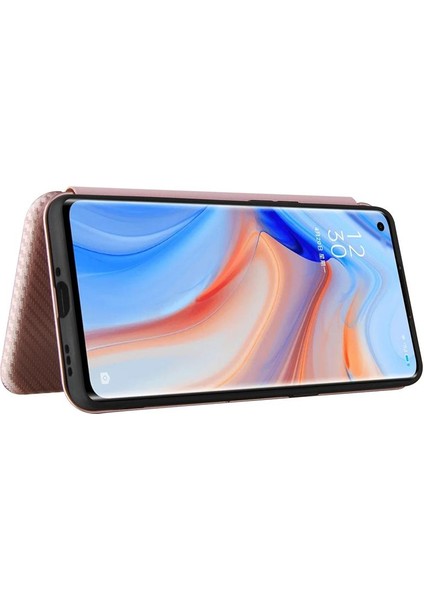 Kart Tutucu Kickstand Kart Ekleme Karbon ile Oppo Reno5 5g Için Kılıf (Yurt Dışından) fırsatları