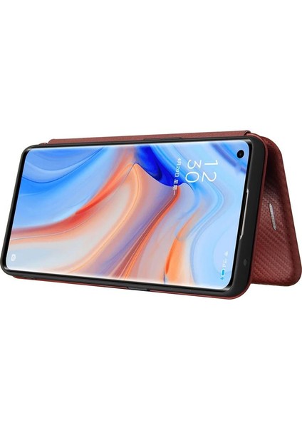 Kart Tutucu Kickstand Kart Ekleme Karbon ile Oppo Reno5 5g Için Kılıf (Yurt Dışından) fırsatları