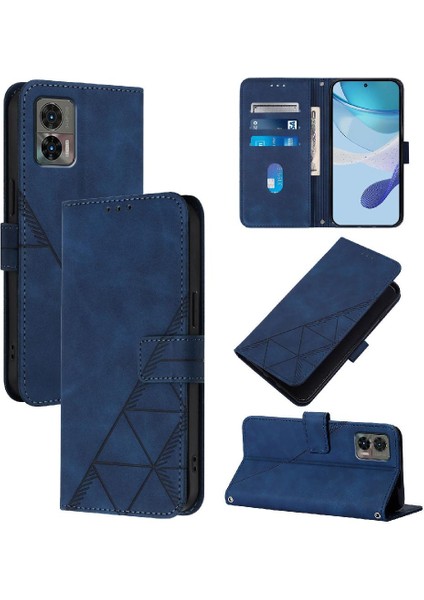 Motorola Kenar 30 Neo Için Kılıf Cüzdan Kapak Çevirin Folio Kitap Koruyucu Pu (Yurt Dışından)