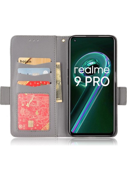 Realme 9 Pro Manyetik Yan Toka Pu Deri Kart Yuvaları Tutucu Için Kılıf (Yurt Dışından) indirimleri