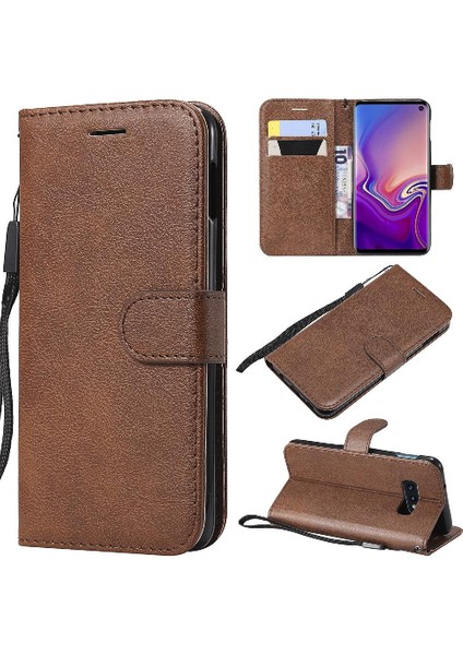 Samsung Galaxy S10E Yüksek Kaliteli Deri Iş Cüzdan Için Flip Case (Yurt Dışından)