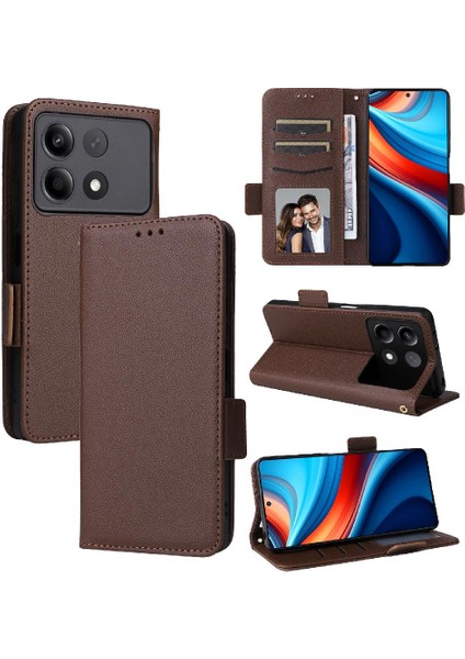 Xiaomi Poco X6 Neo 5g Pu Deri Cüzdan Kart Yuvaları Tutucu Yan (Yurt Dışından)