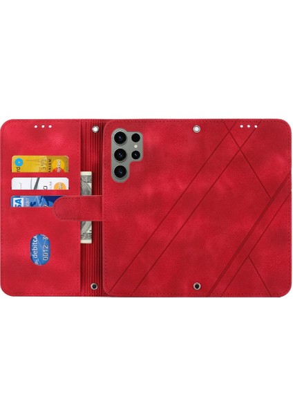 Samsung Galaxy S22 Ultra 5g Için Filp Durumda El Cüzdan Kredi Kartı Tutucu (Yurt Dışından)