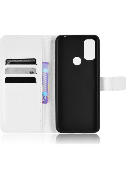 Alcatel 3l 2021 Kapak Kart Tutucu Manyetik Cüzdan Kickstand Için Kılıf (Yurt Dışından)