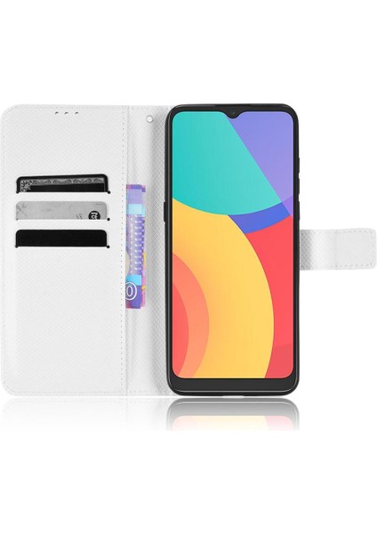 Alcatel 3l 2021 Kapak Kart Tutucu Manyetik Cüzdan Kickstand Için Kılıf (Yurt Dışından)
