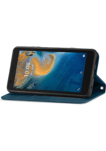 Zte Blade Zte Lite Cüzdan Fermuar Deri Kılıf Basit Iş Için Kılıf (Yurt Dışından)