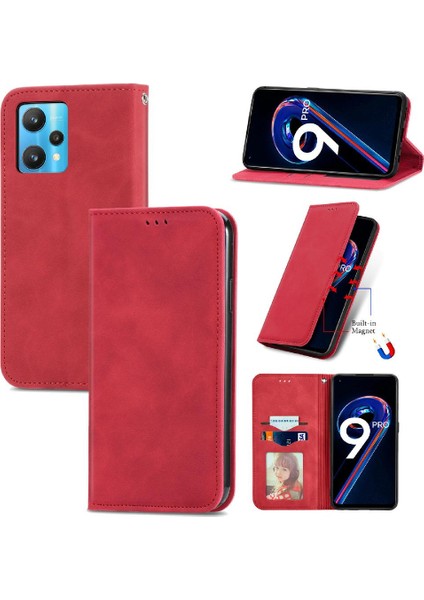 Bdt Shop Realme 9 Pro Fermuar Kordon Deri Kılıf Için Kılıf Basit Iş Cüzdan (Yurt Dışından)