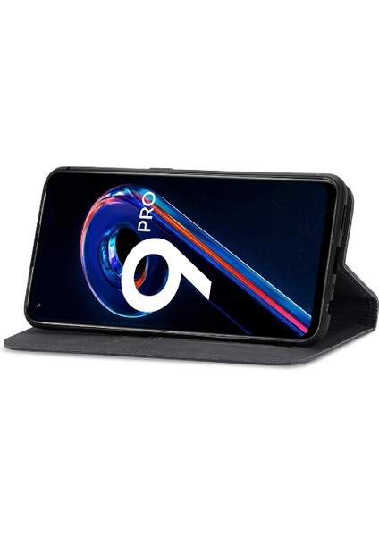 Realme 9 Pro Fermuar Kordon Deri Kılıf Için Kılıf Basit Iş Cüzdan (Yurt Dışından)