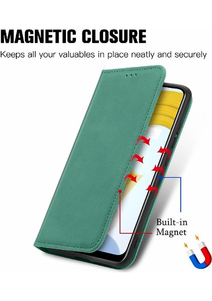 Realme C21 Kordon Deri Çanta Cüzdan Basit Iş Fermuar Için Kılıf (Yurt Dışından) fiyatları