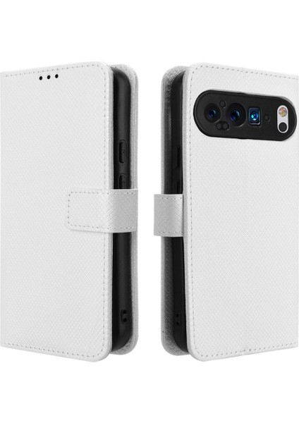 Google Pixel 9 Pro Kart Tutucu Kickstand Manyetik Cüzdan Kapağı Için Kılıf (Yurt Dışından)