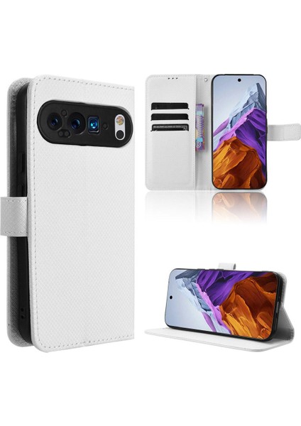Google Pixel 9 Pro Kart Tutucu Kickstand Manyetik Cüzdan Kapağı Için Kılıf (Yurt Dışından)