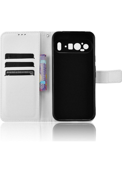 Google Pixel 9 Pro Kart Tutucu Kickstand Manyetik Cüzdan Kapağı Için Kılıf (Yurt Dışından)