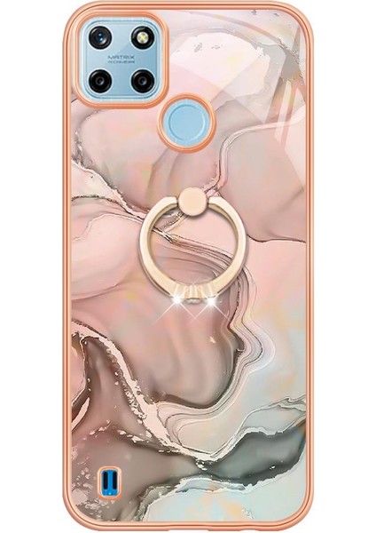Realme C21Y/C25Y Mermer Darbeye Dayanıklı Tpu Silikon 360 &deg; Dönebilir (Yurt Dışından) modelleri