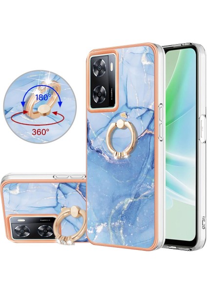 Oneplus Nord N300 5g Mermer Darbeye Tpu Silikon 360 &deg; Halka Için Kılıf (Yurt Dışından)