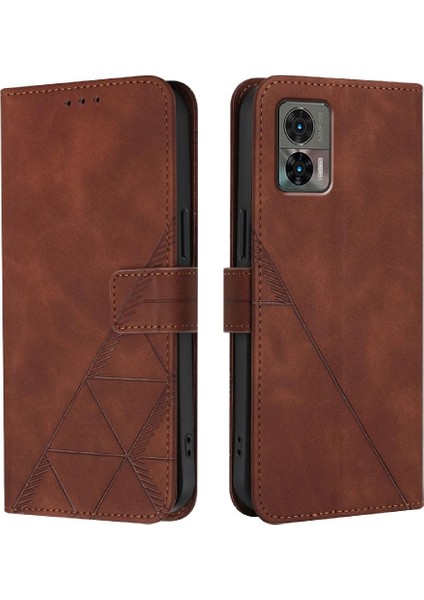 Motorola Kenar 30 Neo Için Kılıf Cüzdan Kapak Çevirin Folio Kitap Koruyucu Pu (Yurt Dışından)