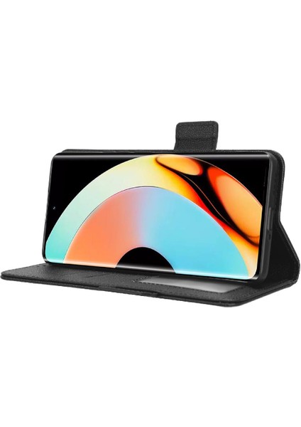 Realme 10 Pro Artı Kart Yuvaları Için Kılıf Tutucu Cüzdan Manyetik Yan Toka (Yurt Dışından)