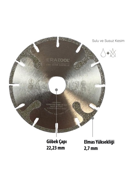 Elmas Testere Elektrolize 125ET ERA50403