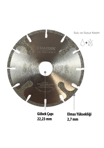 Elmas Testere Elektrolize 200ET ERA50407