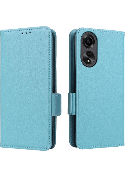 Oppo A78 4g Kart Yuvaları Için Kılıf Tutucu Pu Deri Cüzdan Yan Toka (Yurt Dışından)