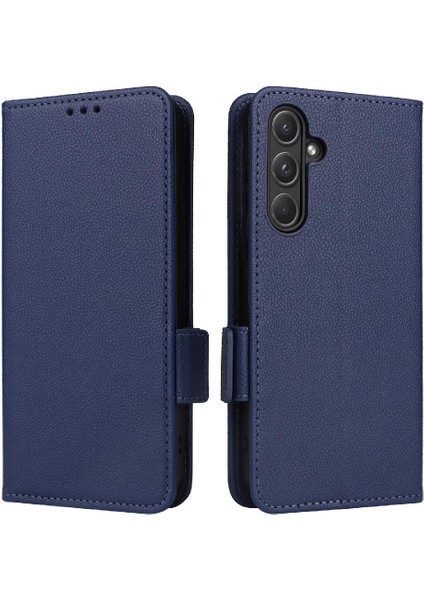 Samsung Galaxy Case 5g Yan Toka Pu Deri Manyetik Cüzdan Kart (Yurt Dışından)