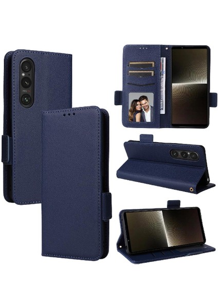 Sony Xperia 1 Vi Için Kılıf Yan Toka Pu Deri Manyetik Kart Yuvaları (Yurt Dışından)