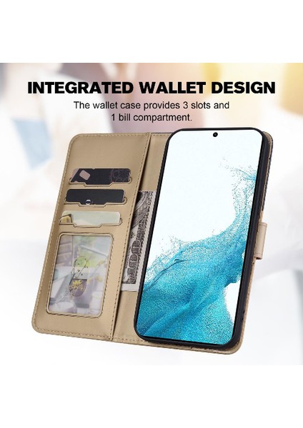 Samsung Galaxy S22 Artı Darbeye Dayanıklı Basit Iş Deri Kılıf (Yurt Dışından)
