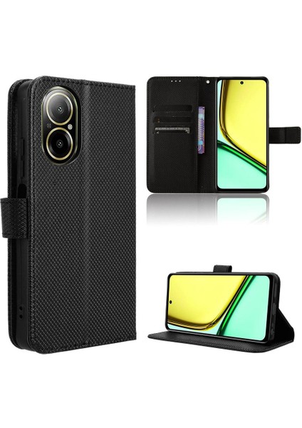 Realme C67 4g Manyetik Cüzdan Kart Tutucu Kapak Kickstand Için Kılıf (Yurt Dışından)