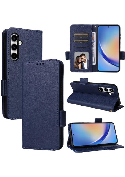 Samsung Galaxy A35 5g Manyetik Yan Toka Pu Deri Cüzdan Kart (Yurt Dışından)