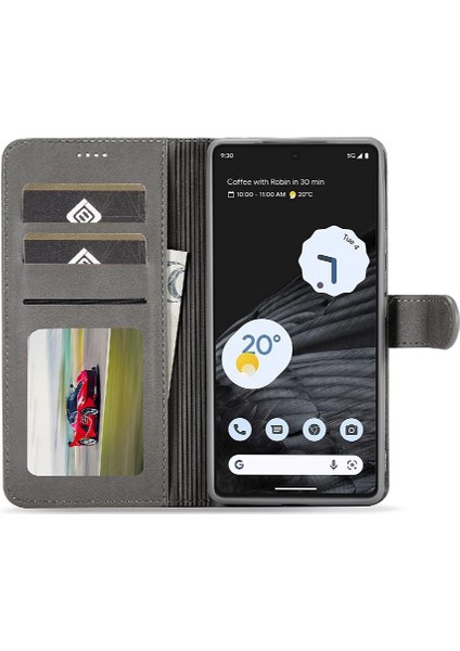 Google Piksel 7 Pro Kart Yuvaları Cüzdan Buzağı Doku Yatay Için Kılıf (Yurt Dışından)