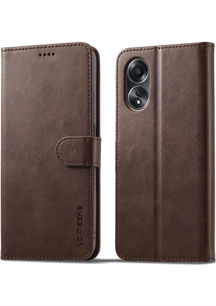 Tutucu Kart Yuvaları ile Oppo A78 4g Için Kılıf Cüzdan Buzağı Doku Flip Case (Yurt Dışından)