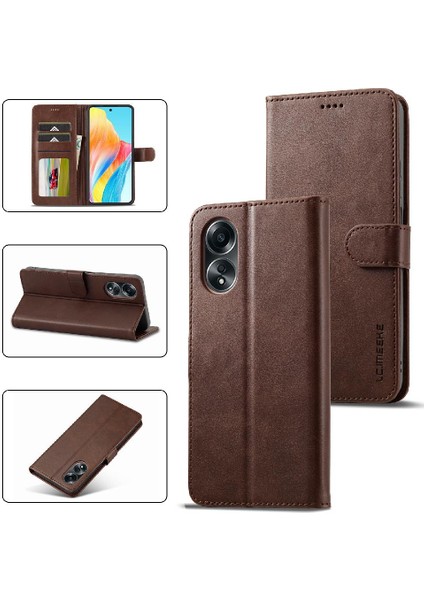 Tutucu Kart Yuvaları ile Oppo A78 4g Için Kılıf Cüzdan Buzağı Doku Flip Case (Yurt Dışından) fırsatları
