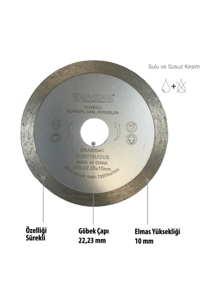 Elmas Testere Sürekli 115SR ERA50041