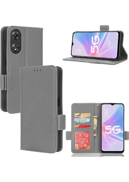Oppo A78 5g Pu Deri Manyetik Kart Yuvaları Tutucu Cüzdan Tarafı Için Kılıf (Yurt Dışından)