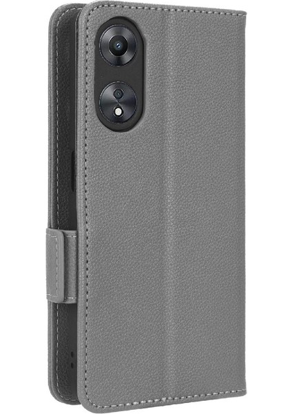 Oppo A78 5g Pu Deri Manyetik Kart Yuvaları Tutucu Cüzdan Tarafı Için Kılıf (Yurt Dışından)