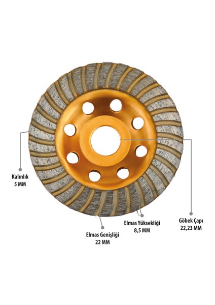 Elmas Yüzey Temizleme Turbo Sıra 180YTK ERA50369