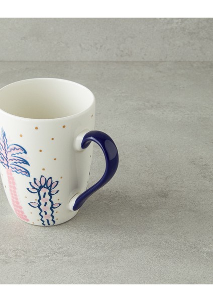 English Home Love Adore New Bone China Kupa Pembe - Mavi