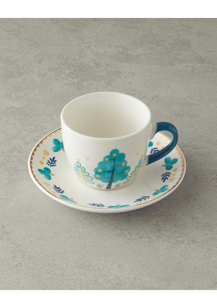Love Jungle New Bone China 4 Parça 2 Kişilik Fincan Takımı Yeşil fiyatları